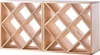 A wooden wine rack with a grid pattern, shown from the front. Voir les images du produit