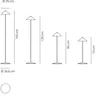 Zafferano Lampada da Terra Led Ricaricabile Pina XXL - 6W, Anteprima dell’immagine prodotto 2
