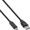 InLine USB 2.0 Kabel, USB-C Stecker an A Stecker, schwarz, Produktbild-Vorschau 1
