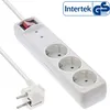 InLine® Steckdosenleiste, 3-fach Schutzkontakt, ÜSS, weiß Produktbild-Vorschau 1