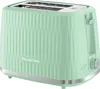 A mint green Russell Hobbs toaster with a ribbed texture. Podgląd zdjęcia produktu