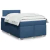 Langlebige Boxspringbett mit Matratze Blau 120x200 cm Stoff Produktbild-Vorschau 1