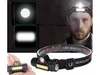 A collage showing a man wearing a headlamp, a close-up of the headlamp, and two diagrams illustrating light patterns. Anteprima dell’immagine prodotto