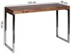 Konsolentisch ISEN_ Flexibel_ 120x76x45 cm_ Massivholz_ Chromgestell_ handgefertigt - KADIMA DESIGN_Farbe_ Braun_ Größe_ 120x45x77 cm_#sku_BARWL1.306# Produktbild-Vorschau