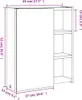 vidaXL Spiegelschrank mit LED-Beleuchtung Schwarz 45x13x52 Produktbild-Vorschau 6