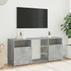 A modern living room with a TV stand and a large TV mounted on the wall. Produktbild-Vorschau