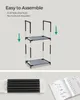 An illustration showing how to assemble a shoe rack, with a separate image of the components. Náhled obrázku produktu