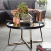 FineBuy Design Couchtisch Rund Ø 78 cm Dunkel-Gold mit Produktbild-Vorschau 1
