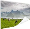 MuchoWow® Poster Kuh - Berg - Meer 60x40 cm - Produktbild-Vorschau 1