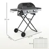Outsunny Gasgrill 5,6 KW Grillwagen inkl 2 Produktbild-Vorschau 3