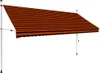 vidaXL Einziehbare Markise Handbetrieben 350 cm Orange und Produktbild-Vorschau 8