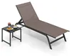 COSTWAY Sonnenliege mit Rollen & Tisch, Gartenliege bis Produktbild-Vorschau 1