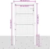 A diagram showing the dimensions of a garden gate. Produktbild-Vorschau
