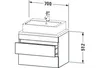 Duravit Konsolenunterschrank DURASTYLE 512 x 700 x 478 mm Produktbild-Vorschau 3