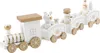 Weihnachten Zug Deko Mini Weihnachtszug Holz-Eisenbahn Produktbild-Vorschau 1