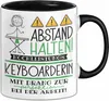 Keyboarderin Tasse Geschenk Lustig Abstand Halten Produktbild-Vorschau 1