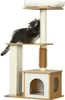 Arbre à chat PawHut, hauteur 114 cm, arbre à chat, arbre à Voir les images du produit 1
