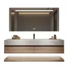 Set composto da lavabo con finitura in legno, mobile base Anteprima dell’immagine prodotto 5