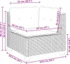 vidaXL Narożna sofa ogrodowa z poduszkami z czarnego Podgląd zdjęcia produktu 8