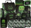 Zaino scolastico MINECRAFT in 8 pezzi, zaino ergonomico Anteprima dell’immagine prodotto 1