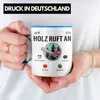 Trendation - "Holz Ruft An" Tasse für Waldarbeiter Lustige Produktbild-Vorschau 2