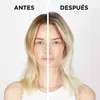 A split image showing a woman's face and hair, with the left side labeled 'Antes' (Before) and the right side labeled 'Después' (After). Podgląd zdjęcia produktu