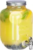 Relaxdays Getränkespender 3,5 l, Glas, Zapfhahn, Retro Produktbild-Vorschau 1