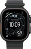 A close-up view of an Apple Watch Ultra on a black background. Voir les images du produit