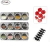 12PCS Gewürzregal Set mit magnetischen Gläsern, Ständer und Produktbild-Vorschau 1