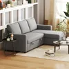 HOMCOM Ecksofa mit Schlaffunktion Stauraum Schlafsofa mit Produktbild-Vorschau 8
