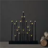 LED svícen černý, 27,5 cm, 3x AA, vnitřní, teplá bílá, časovač Produktbild-Vorschau