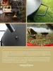 Collage of images showing a fire pit in different settings: camping, garden, and close-up details. Produktbild-Vorschau