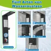 XMTECH sprchový panel 5-funkčná dažďová sprcha nerezová Náhľad obrázku produktu 3