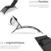 2 chaises longues en aluminium, à 5 niveaux - noir Voir les images du produit 3