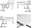 vidaXL Eck Computertisch Weiß 132x112x99 cm Holzwerkstoff - Produktbild-Vorschau 1