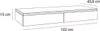 A diagram showing the dimensions of a white furniture item with two drawers. Produktbild-Vorschau