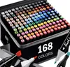 168 Farben Marker Stifte Set, Graffiti Stifte, Dual Tip Produktbild-Vorschau 1