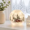 formano LED Deko-Kugel Winterhaus 15 cm Glas drehend Timer Produktbild-Vorschau 12