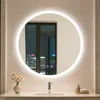 WISFOR LED Badspiegel 80 cm rund, Badezimmerspiegel mit Produktbild-Vorschau 1