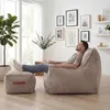 Sitzsack Sessel mit Hocker für Erwachsene, Flauschiger Cord Produktbild-Vorschau 10