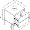 Set aus 2 Nachttischen mit 2 Schubladen - Metall und MDF Produktbild-Vorschau 3