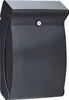A black mailbox mounted on a white background. Voir les images du produit