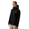 Schwarze wasserdichte Ridge-Seeker Jacke von Berghaus; getragen von einem Mann mit kurzem Haar; stehend mit leichtem Lächeln. Produktbild-Vorschau