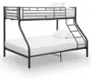 vidaXL Rám patrové postele černý kov 140x200 cm/90x200 cm Náhled obrázku produktu 7