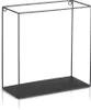 A black metal wall shelf with a rectangular frame and a flat base. Anteprima dell’immagine prodotto