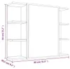 vidaXL Kúpeľňová zrkadlová skrinka Grey Sonoma 80x20,5x64 Náhľad obrázku produktu 8
