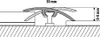 Diagram showing the installation of a transition profile. Produktbild-Vorschau
