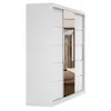 Schwebetürenschrank Astra, 233 cm, Weiß/Weiß, mit Spiegel Produktbild-Vorschau 4