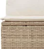 A close-up view of the top section of a woven outdoor furniture piece with a cushion. Produktbild-Vorschau