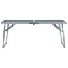 vidaXL Klappbarer Campingtisch Grau Aluminium 60 x 40 cm - Náhľad obrázku produktu 3